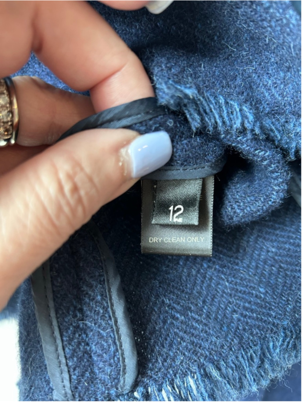Ralph Lauren Black Label Cashmere/Alpaca Frayed Edge Blazer - Picture 9 of 10